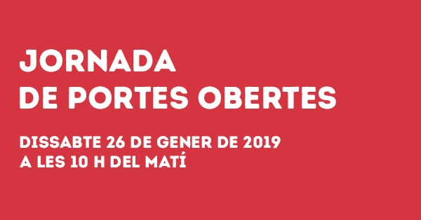 Jornada de Portes Obertes 2019