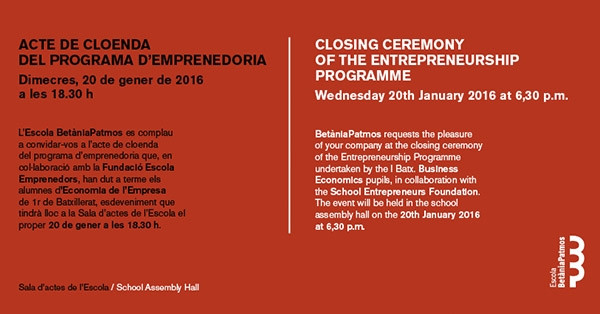 Closing Ceremony of the Entrepreneurship Programme