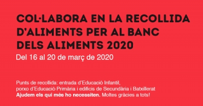 Campanya solidària de recollida d'aliments 2020