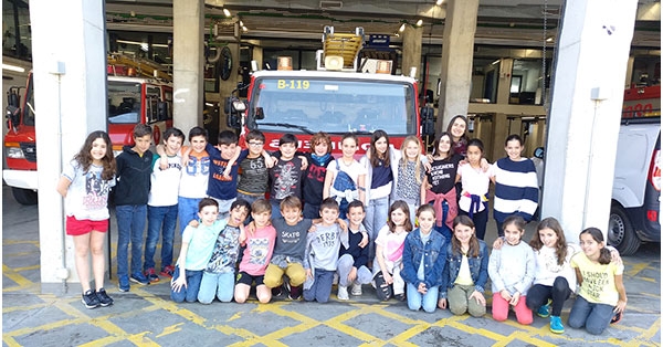 4t de primària visita el parc de Bombers