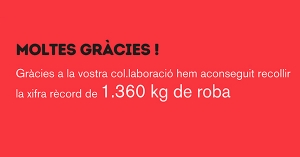 Gran èxit en la campanya de recollida de roba