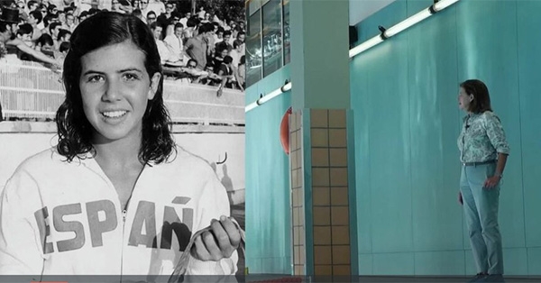 Betevé entrevista María Paz Corominas a la nostra piscina, que porta el seu nom