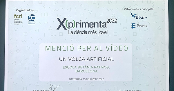 Alumnes de 3r ESO obtenen una menció especial al concurs X(p)rimenta 2022