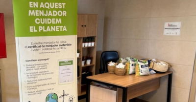 L&rsquo;Escola obt&eacute; la certificaci&oacute; de Menjador Sostenible de Bureau Veritas