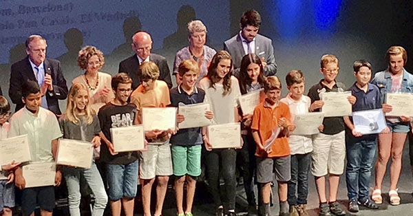 Max G., de 6è de Primària, guanyador del premi de les Proves Cangur 2017