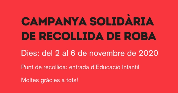 Campanya solidària de recollida de roba 2020