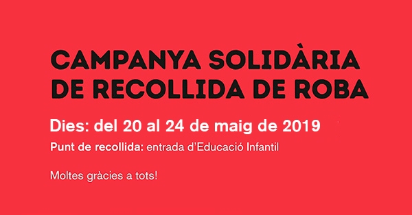 Campanya solidària de recollida de roba 2019